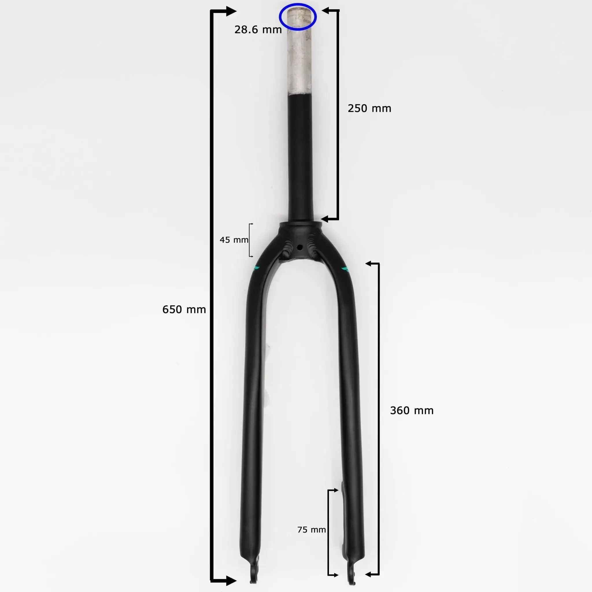 Air Bike 26" Lightweight Rigid MTB Fork (Disc Brake Compatible)