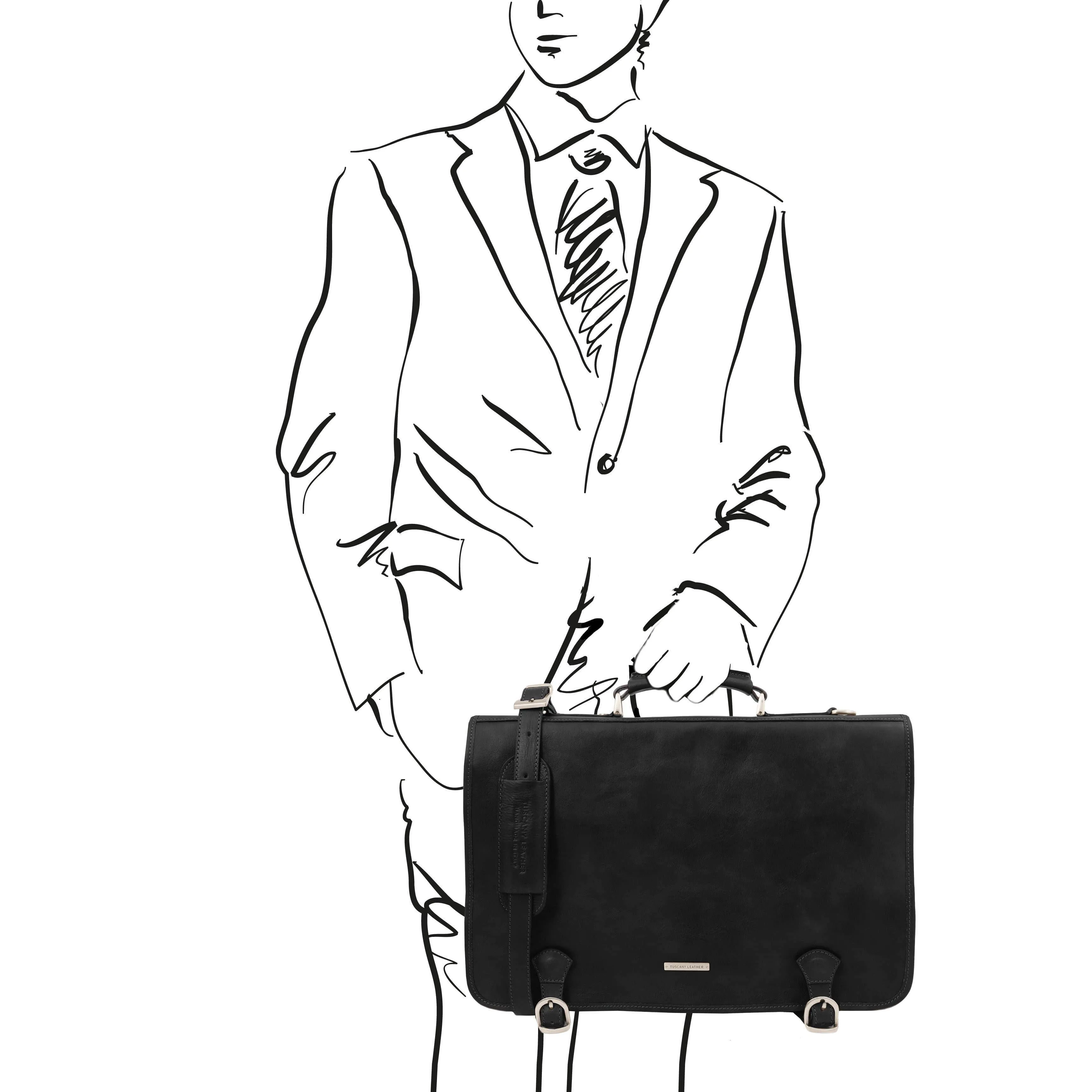 Ancona - Leather messenger bag | TL142073