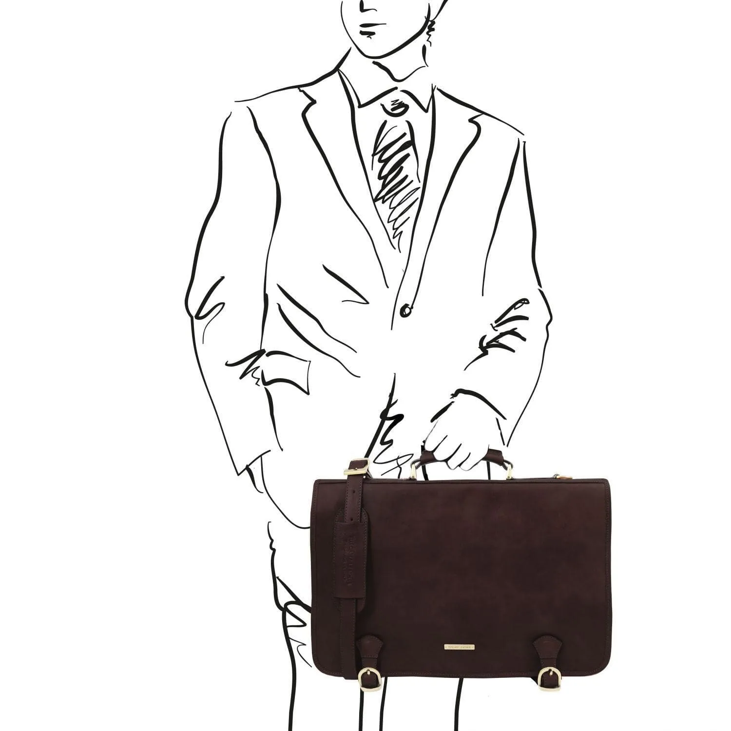 Ancona - Leather messenger bag | TL142073