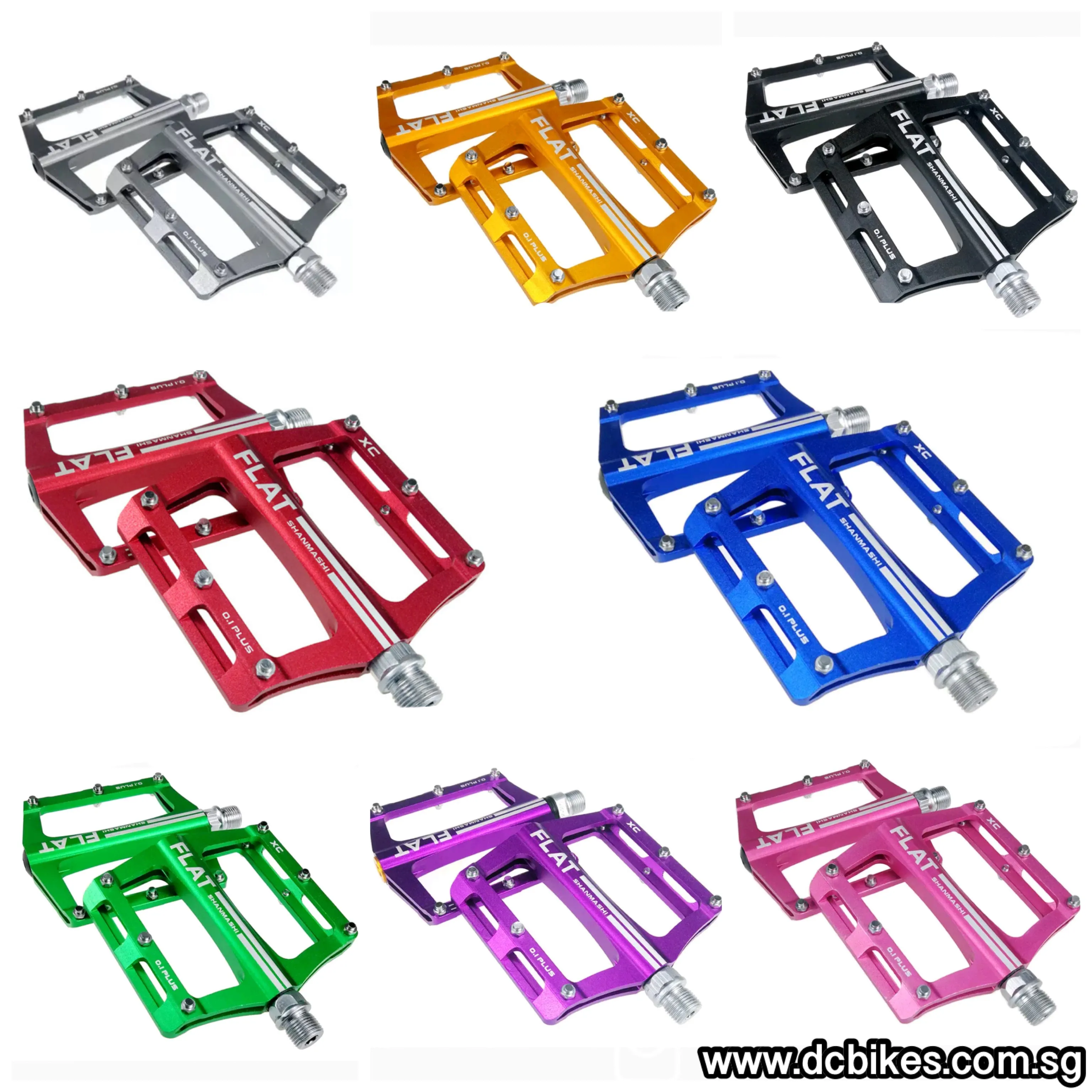 Anodized Lightweight Aluminum Bicycle Flat Pedals