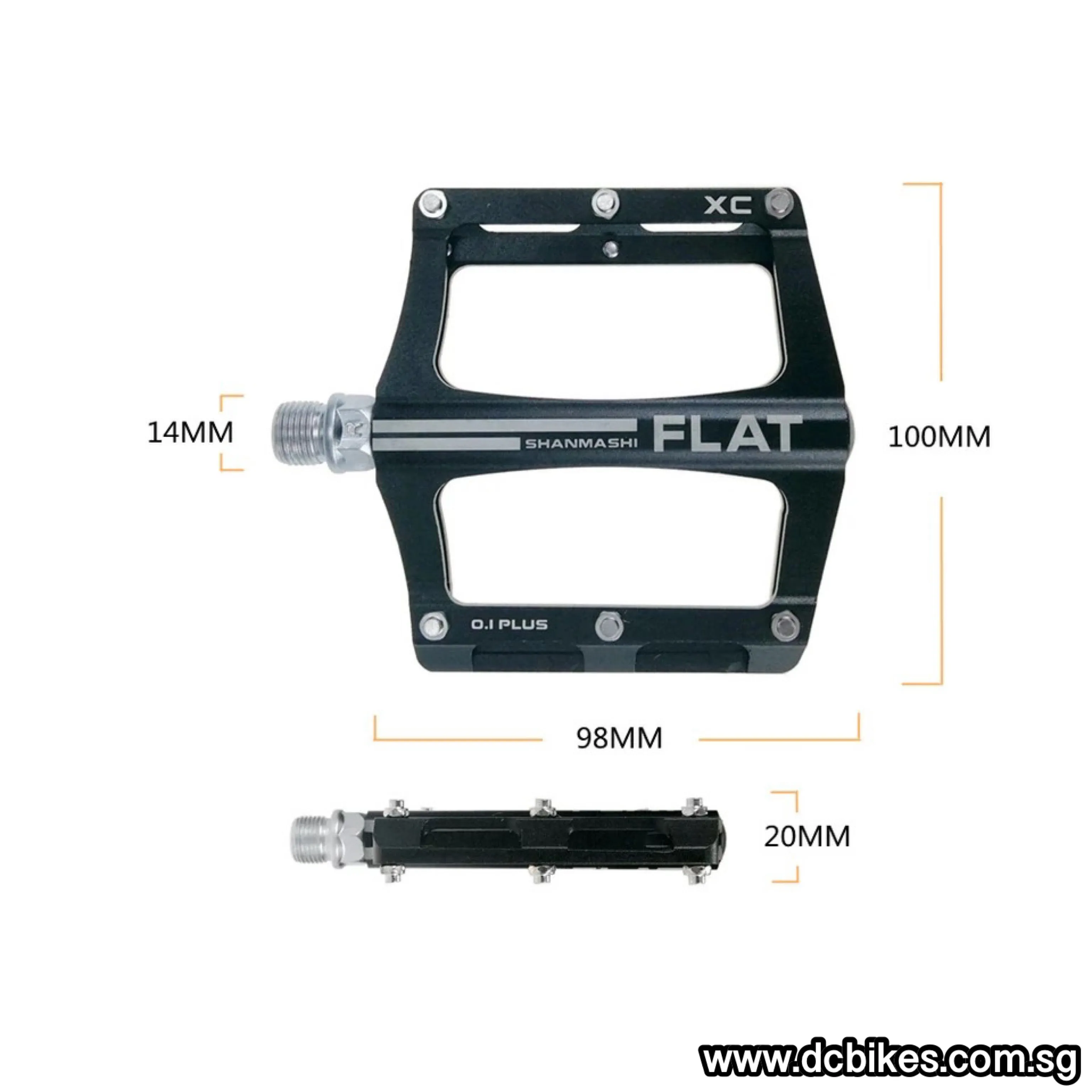 Anodized Lightweight Aluminum Bicycle Flat Pedals