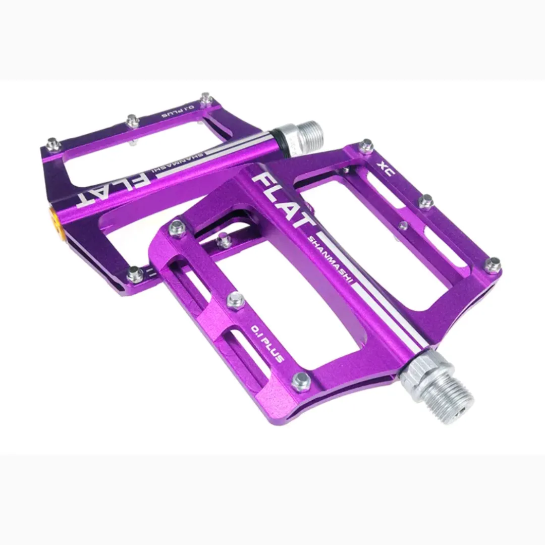 Anodized Lightweight Aluminum Bicycle Flat Pedals