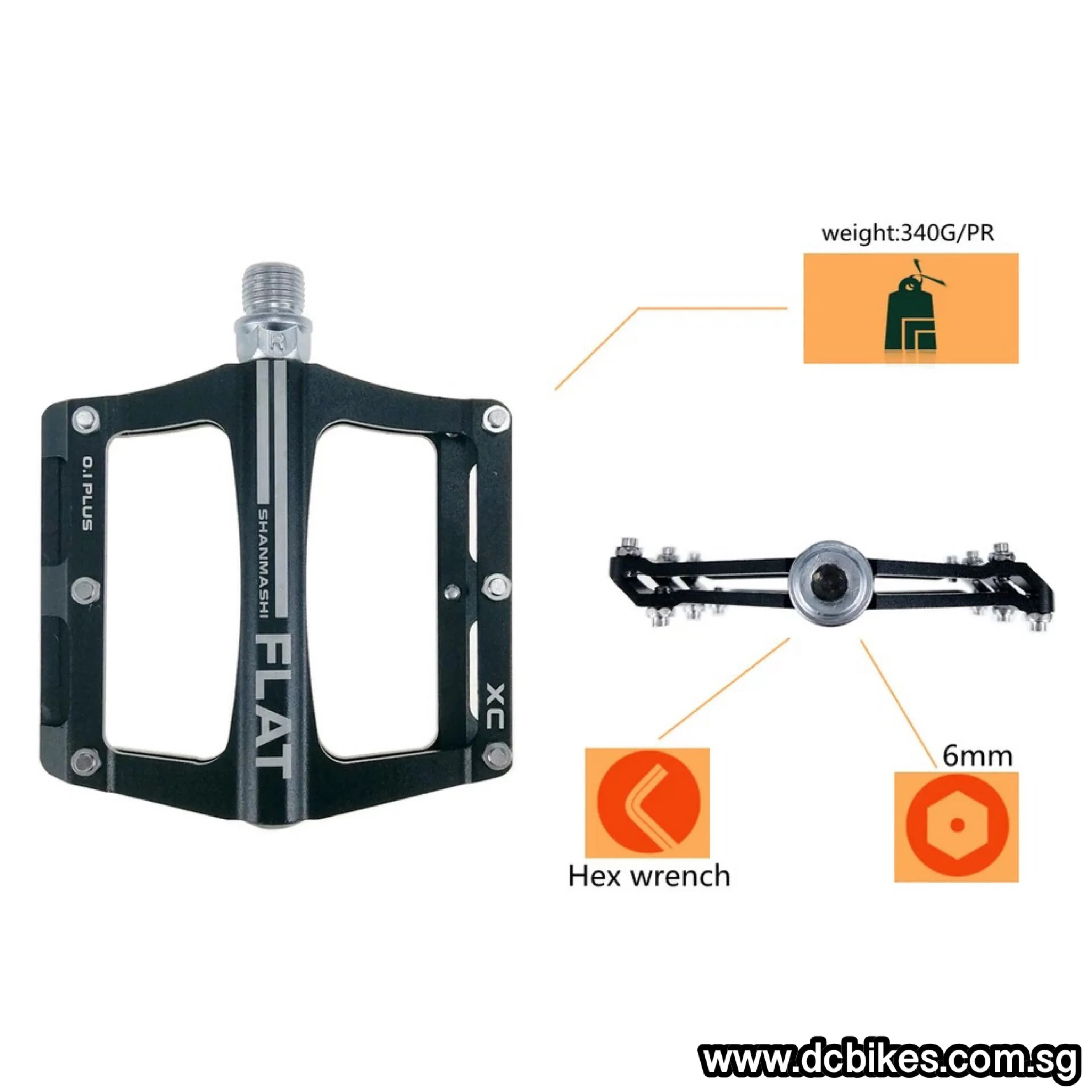 Anodized Lightweight Aluminum Bicycle Flat Pedals
