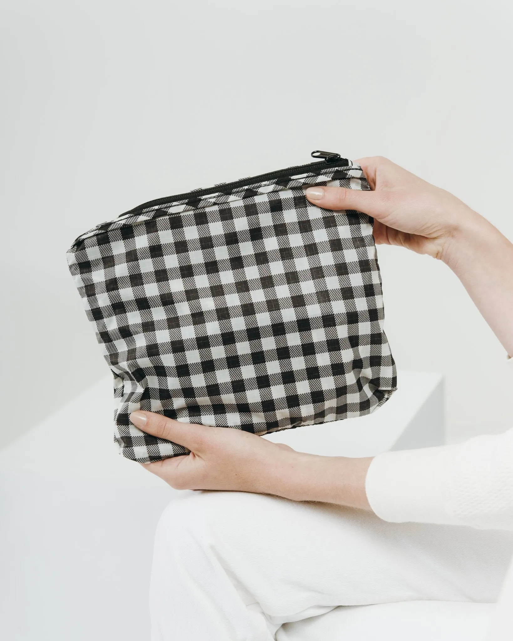 Baggu Ripstop Backpack - Black Gingham
