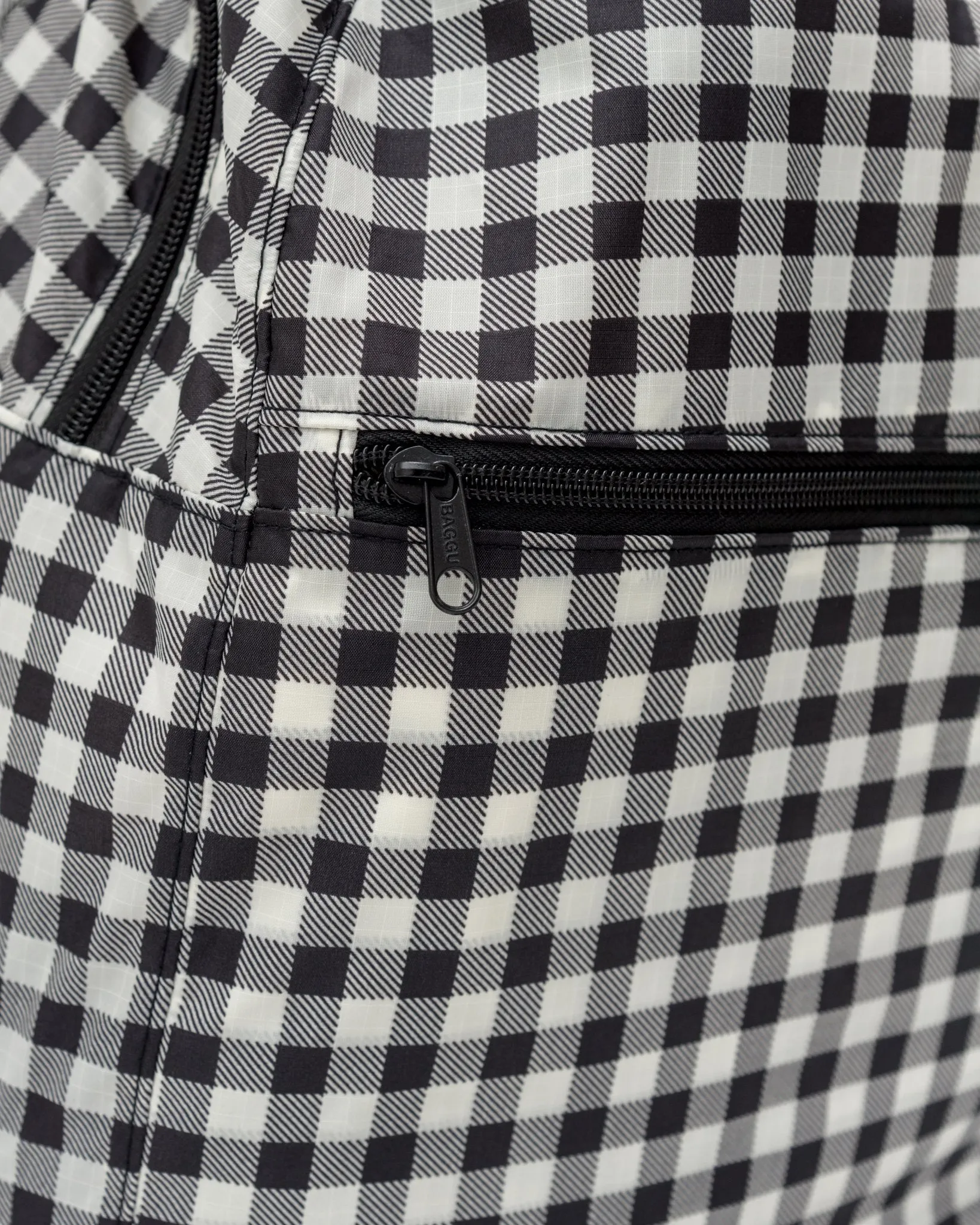 Baggu Ripstop Backpack - Black Gingham