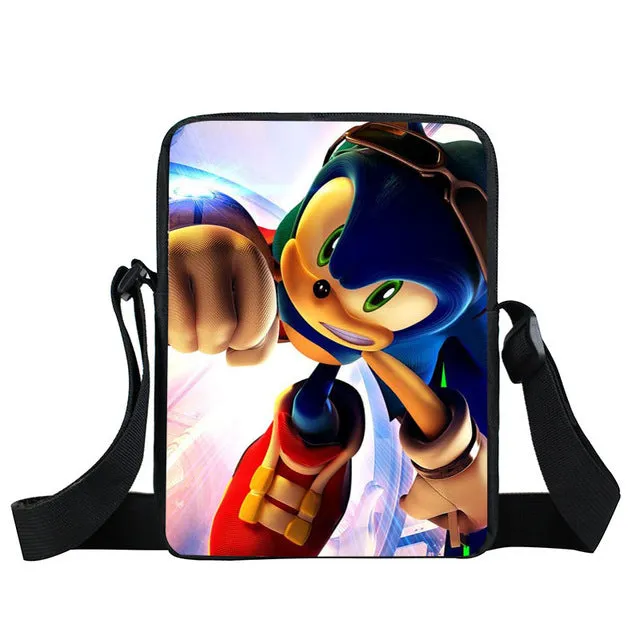 bags shoulder crossbody Quick shipping International shipping bag kids gift small boys children messenger school girls bags bookbag mini bag cartoon sonic