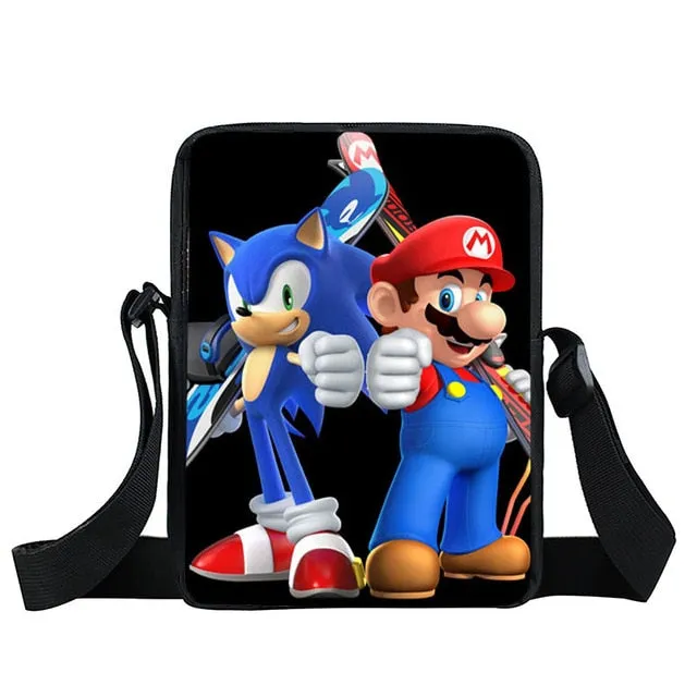 bags shoulder crossbody Quick shipping International shipping bag kids gift small boys children messenger school girls bags bookbag mini bag cartoon sonic