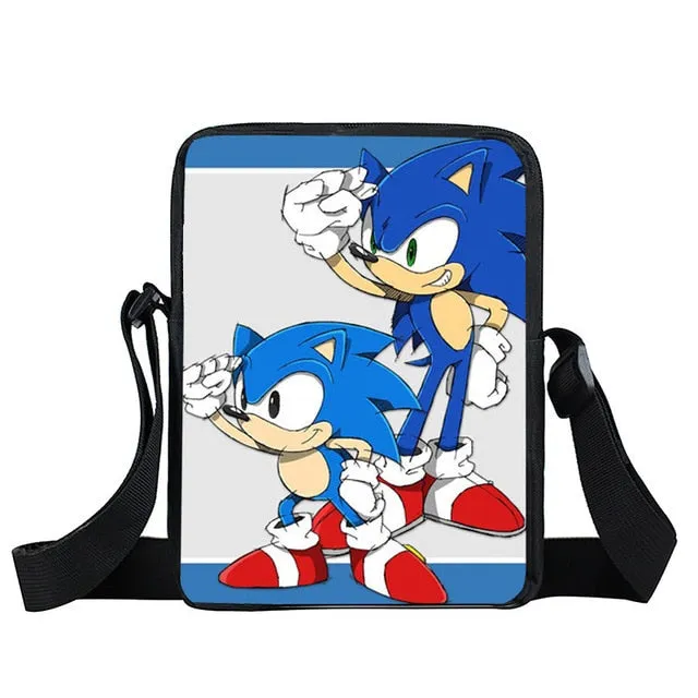 bags shoulder crossbody Quick shipping International shipping bag kids gift small boys children messenger school girls bags bookbag mini bag cartoon sonic
