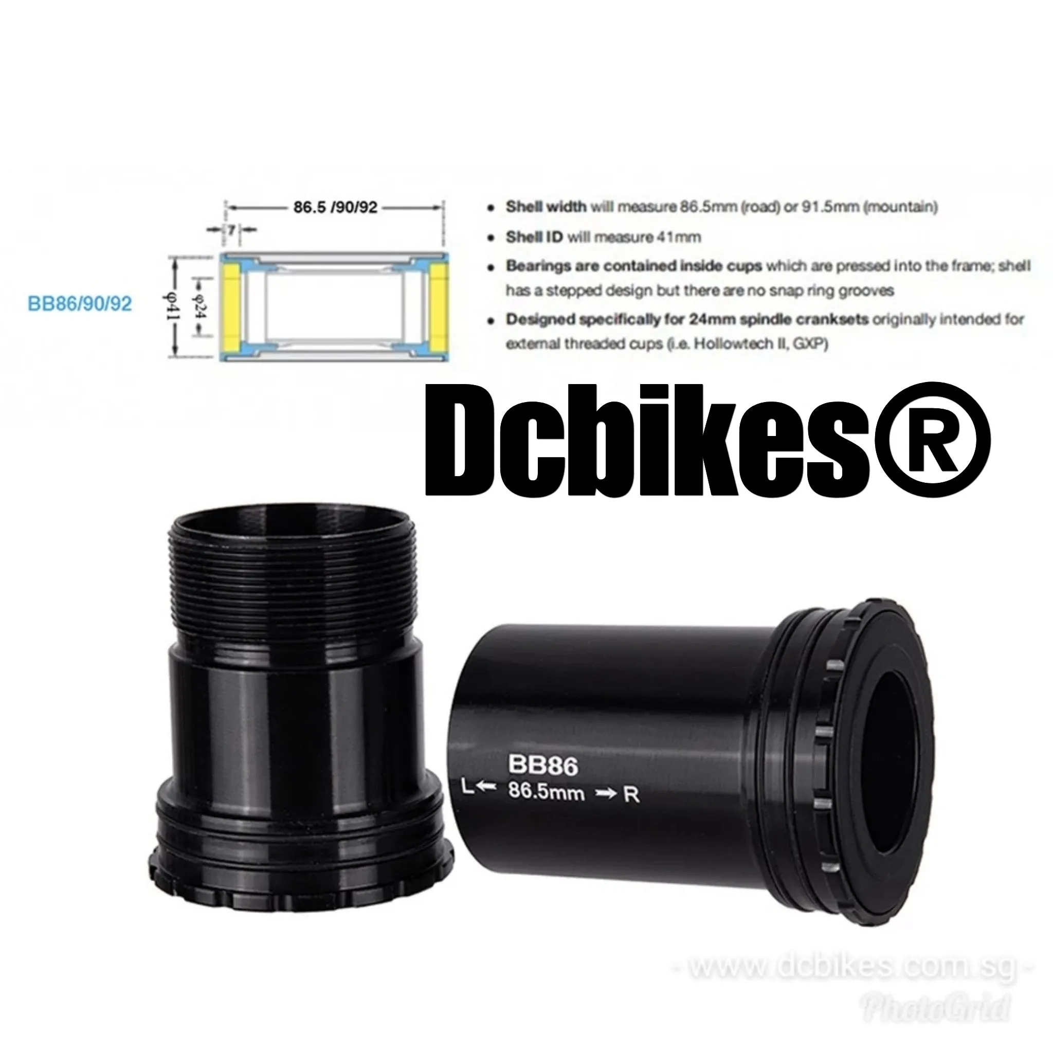 BB86 BB90 BB92 Press Fit Bottom Brackets Thread Lock For 24mm Shimano Spindle Cranks