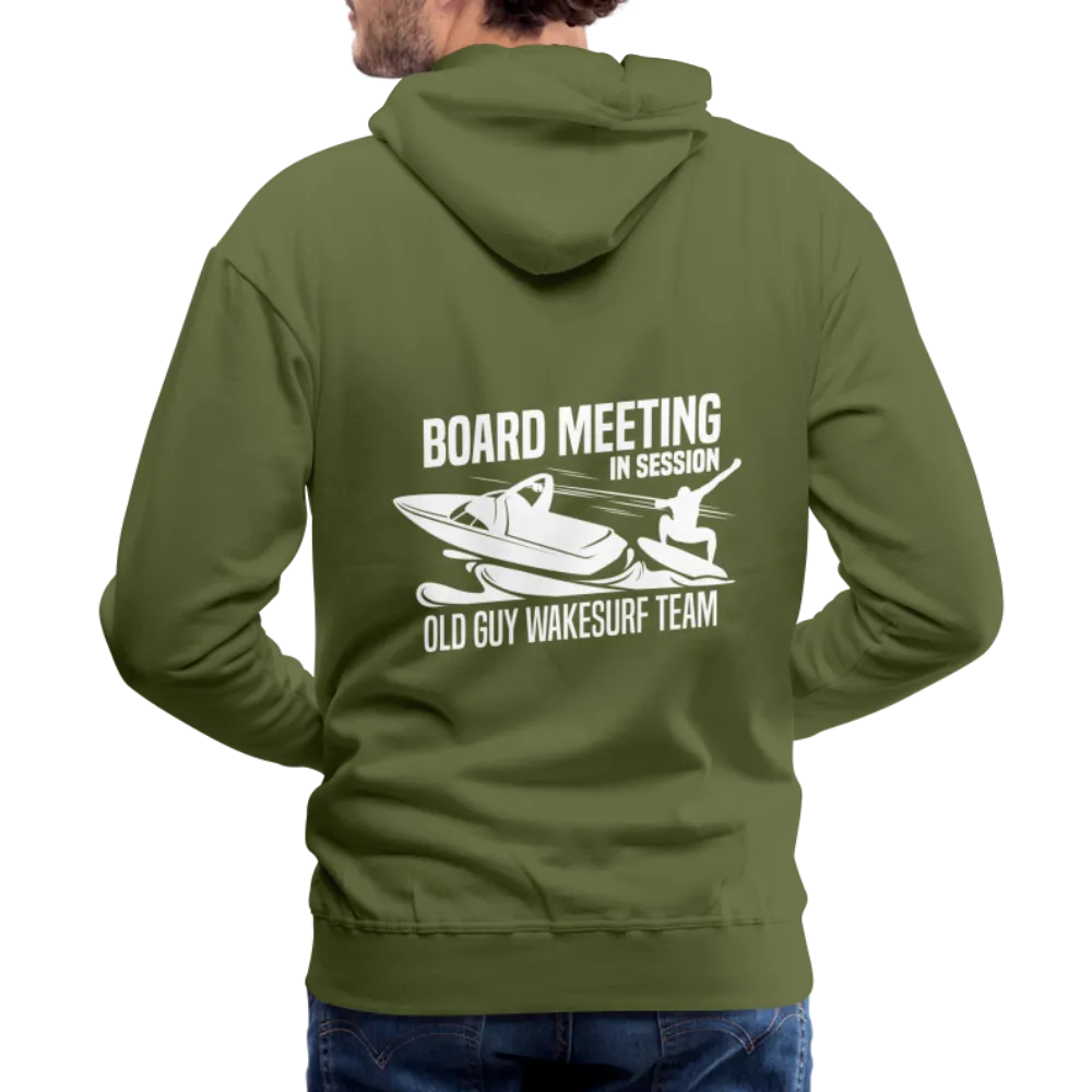 Board Meeting in Session - Old Guy Wakesurf Team Men’s Premium Hoodie
