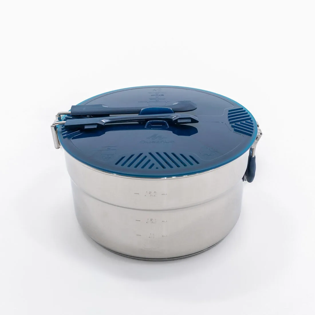 Camping cooking set in stainless steel 100 - 4 persons- 18 items.