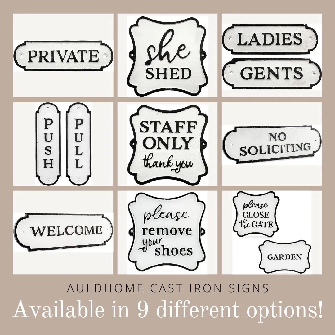 Cast Iron Staff Only Sign (Case of 24)