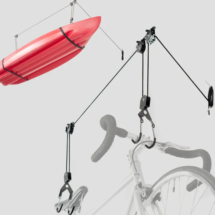 Ceiling Hoist Bike Storage With Straps