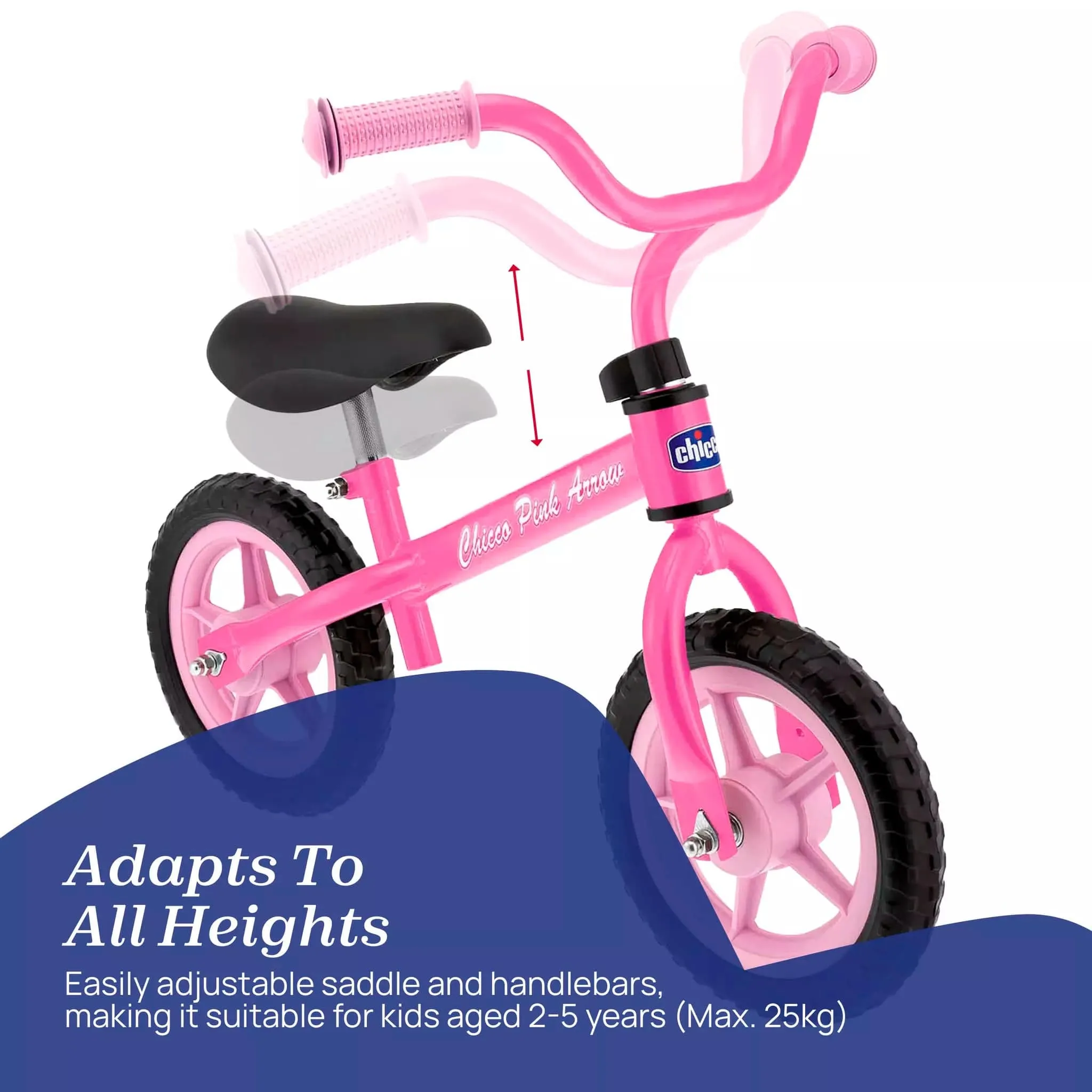 Chicco Toy Balance Bike - Pink Arrow