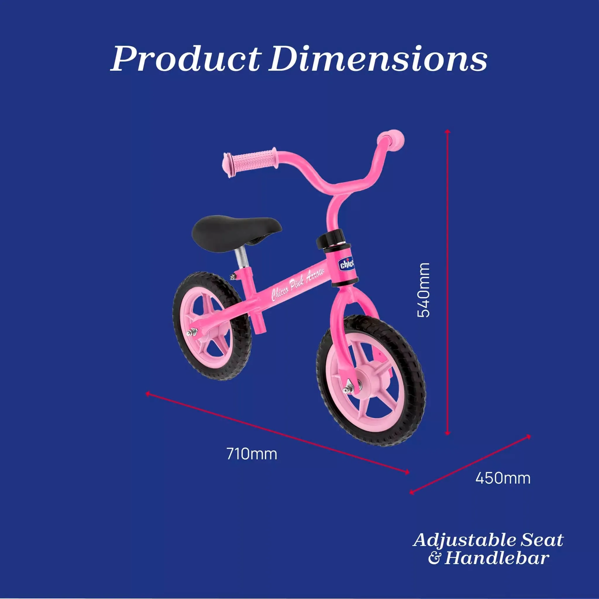 Chicco Toy Balance Bike - Pink Arrow