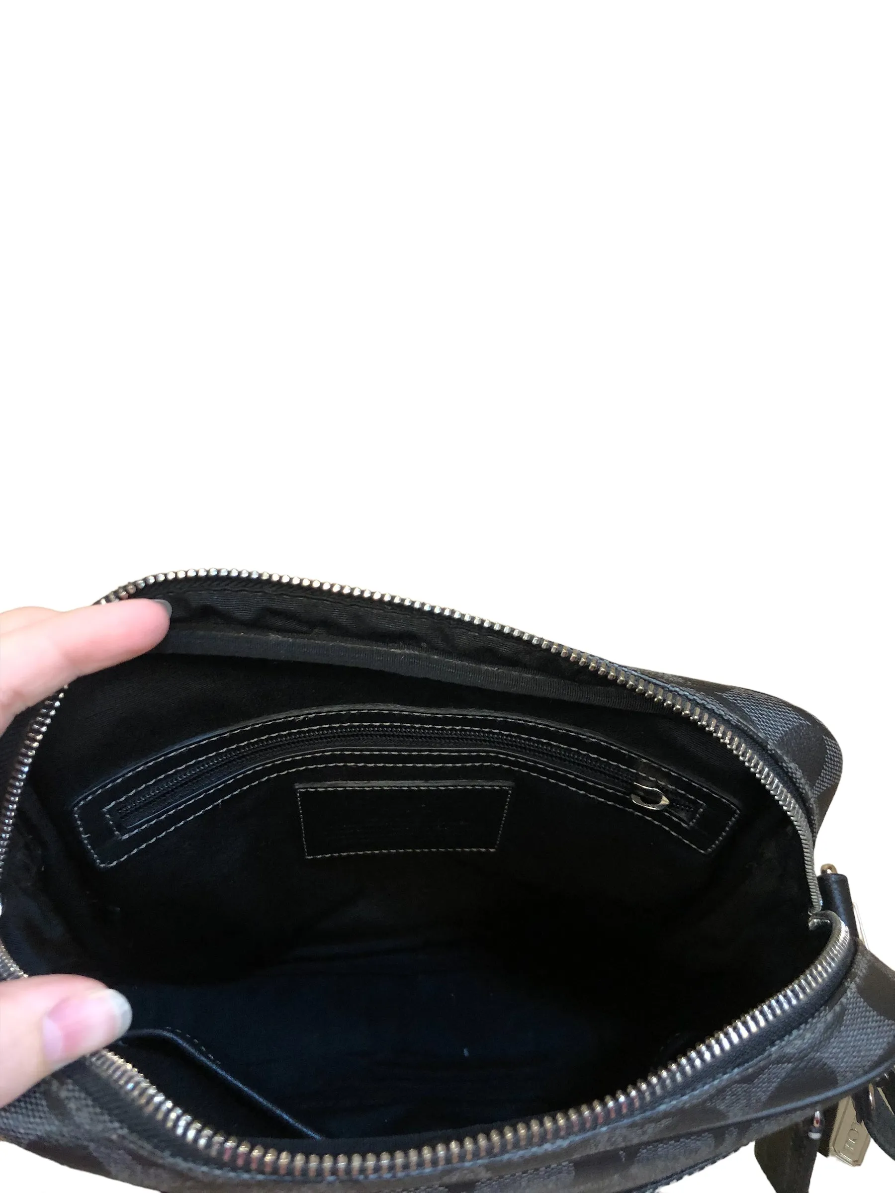 Coach Charcoal Monogram Canvas Messenger Bag