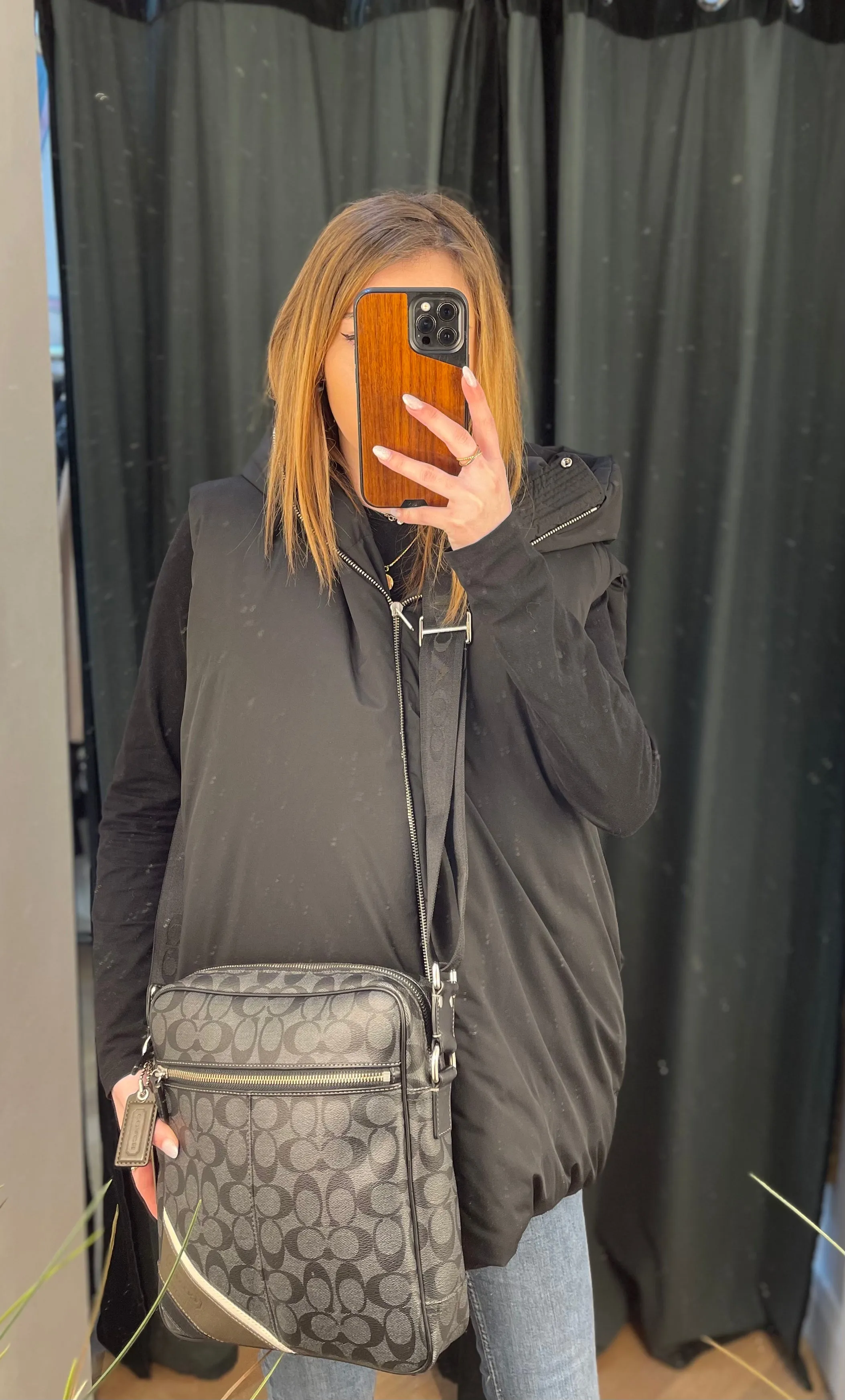 Coach Charcoal Monogram Canvas Messenger Bag