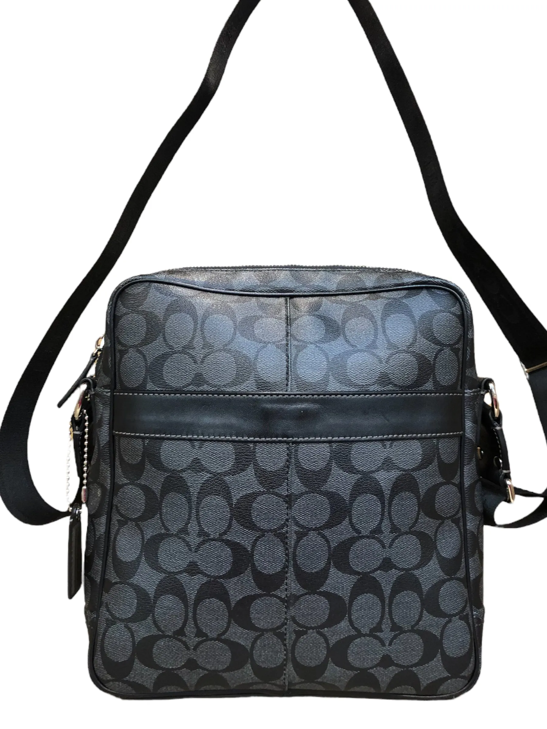 Coach Charcoal Monogram Canvas Messenger Bag