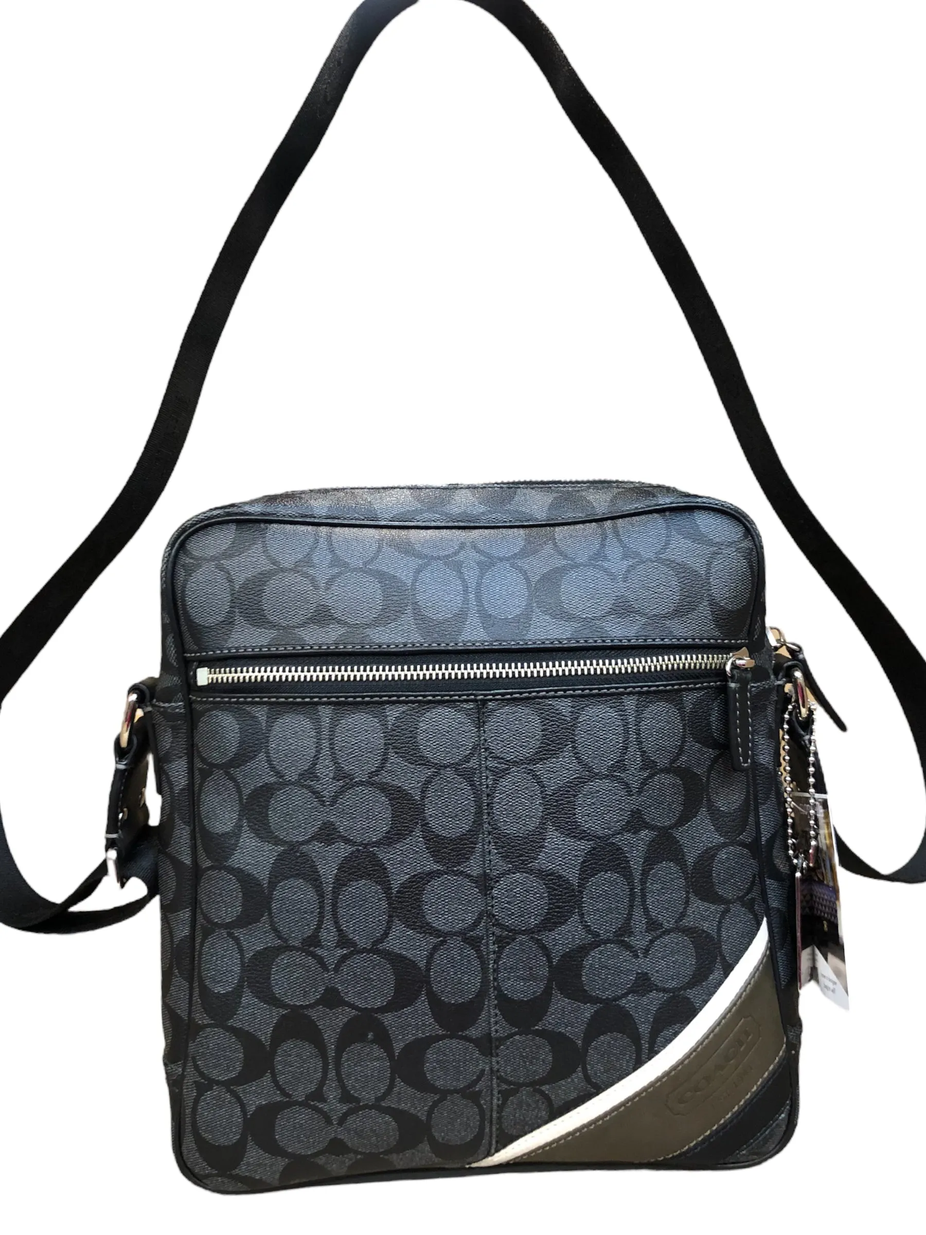 Coach Charcoal Monogram Canvas Messenger Bag