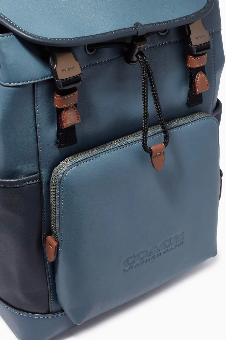 Coach League Flap Backpack in Colorblock Leather