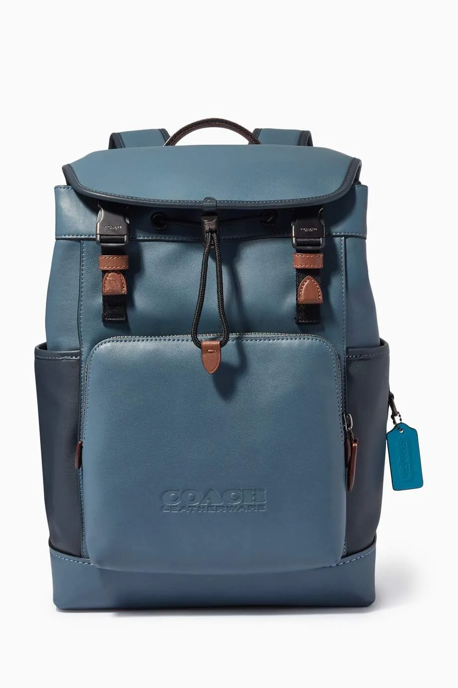 Coach League Flap Backpack in Colorblock Leather