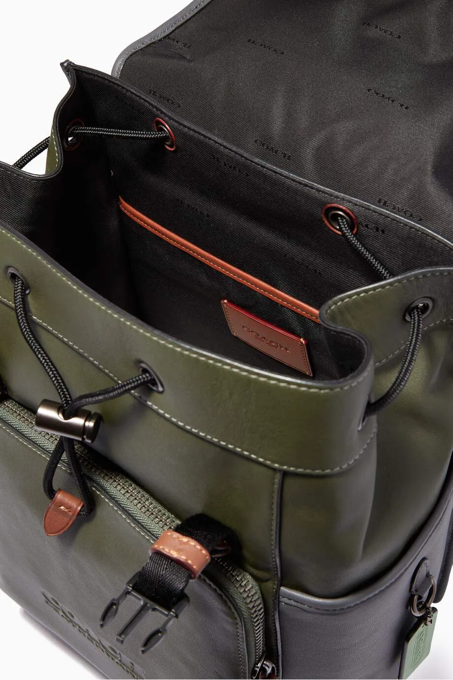 Coach League Flap Backpack in Colorblock Leather