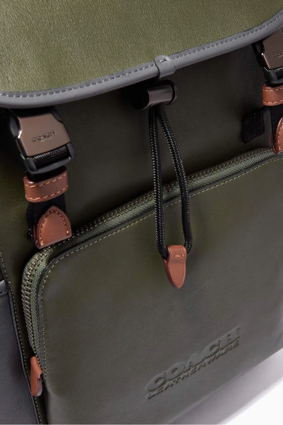 Coach League Flap Backpack in Colorblock Leather