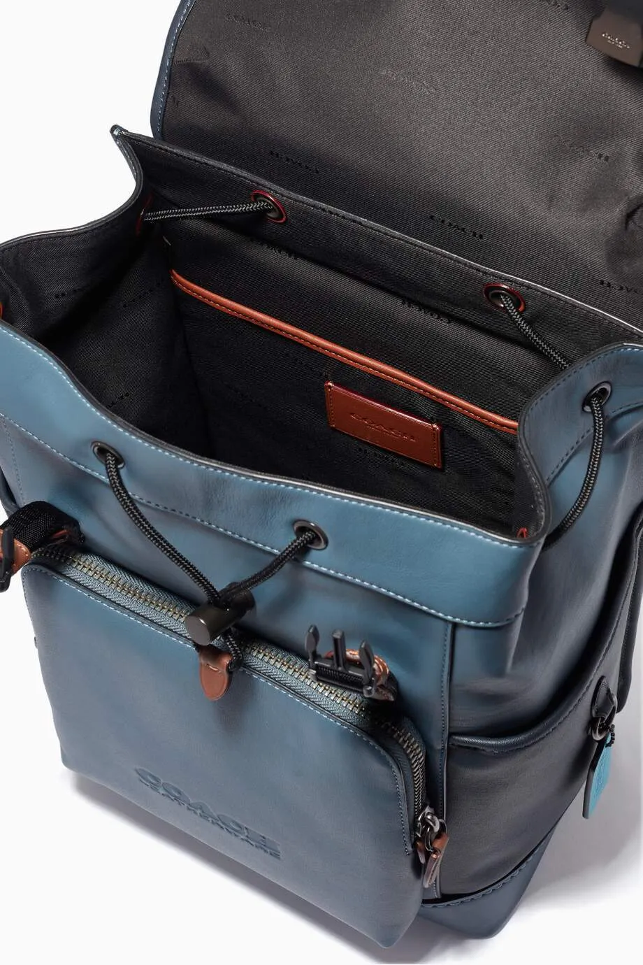 Coach League Flap Backpack in Colorblock Leather