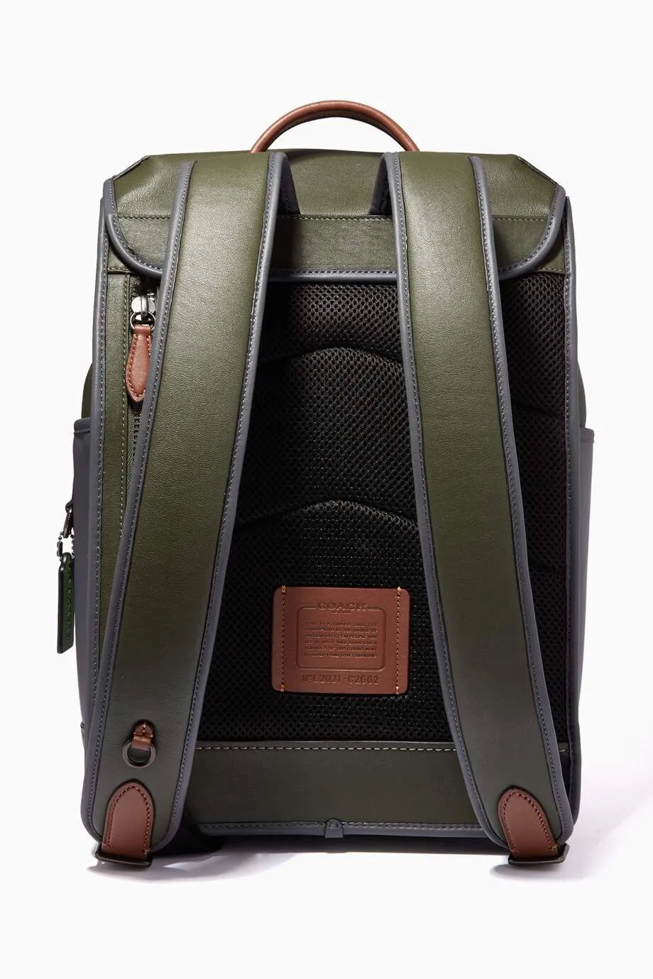 Coach League Flap Backpack in Colorblock Leather