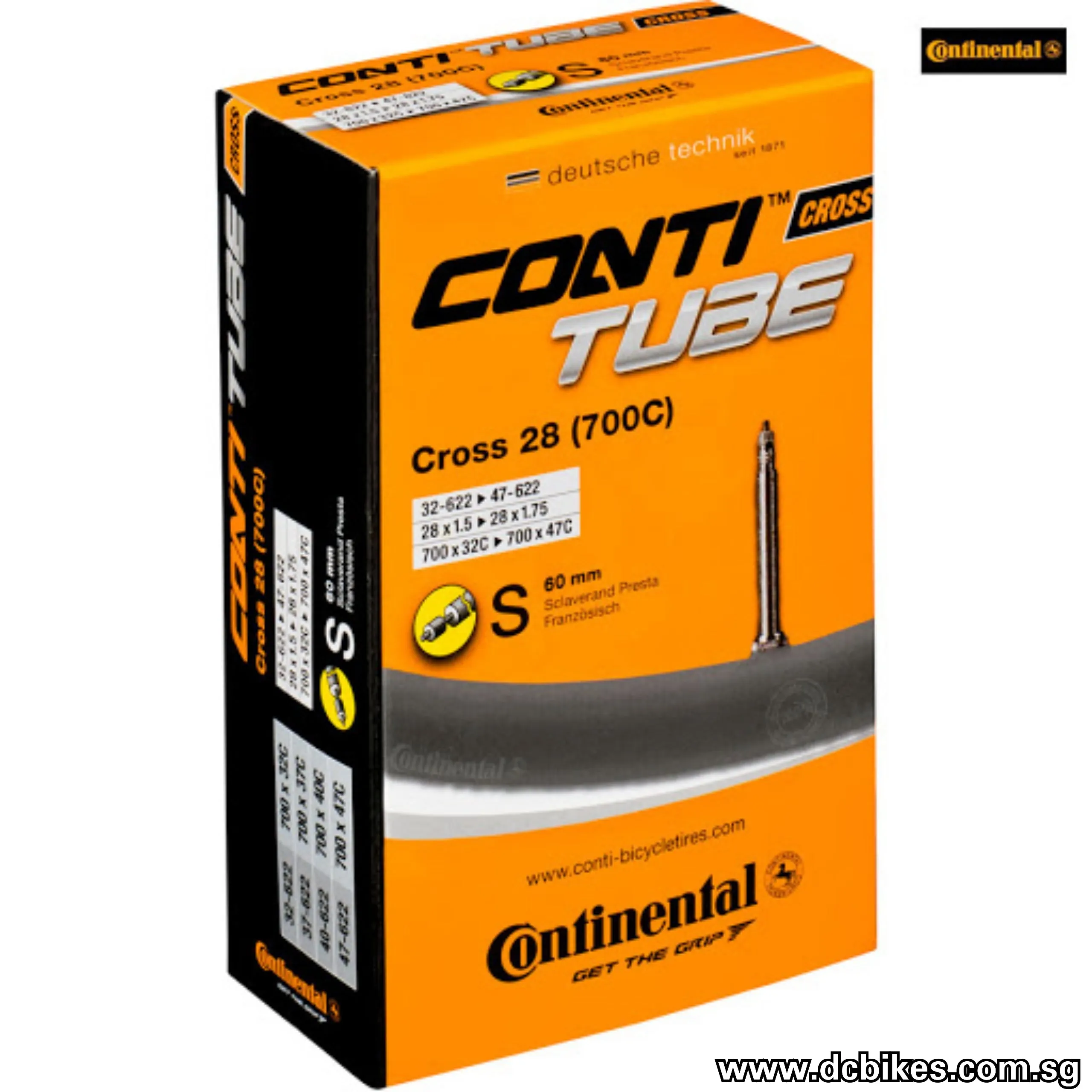Continental 700c X 32c-47c Cross Road 60mm Presta Inner Tube