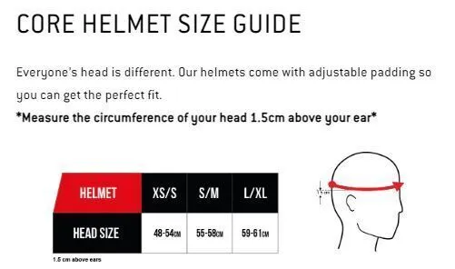 Core Action Sports Helmet White
