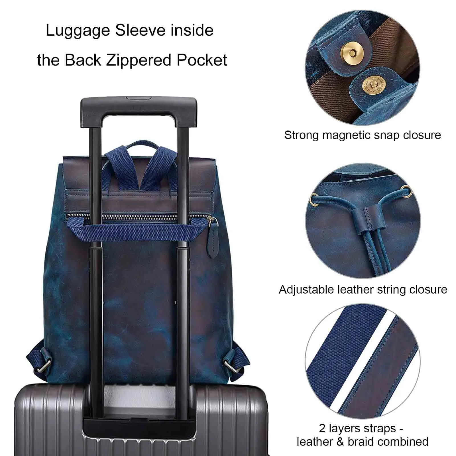 Crazy Horse Leather Backpack
