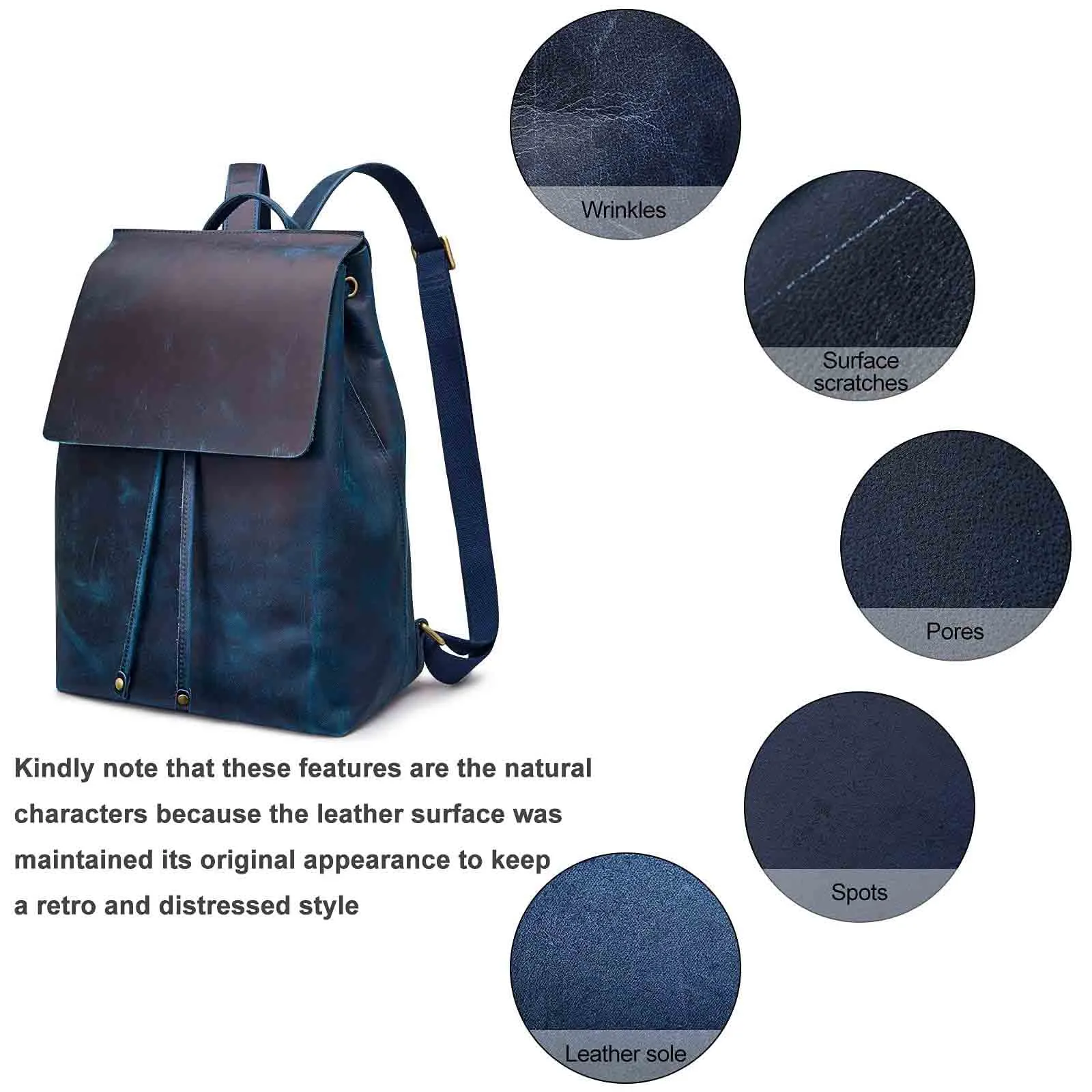 Crazy Horse Leather Backpack