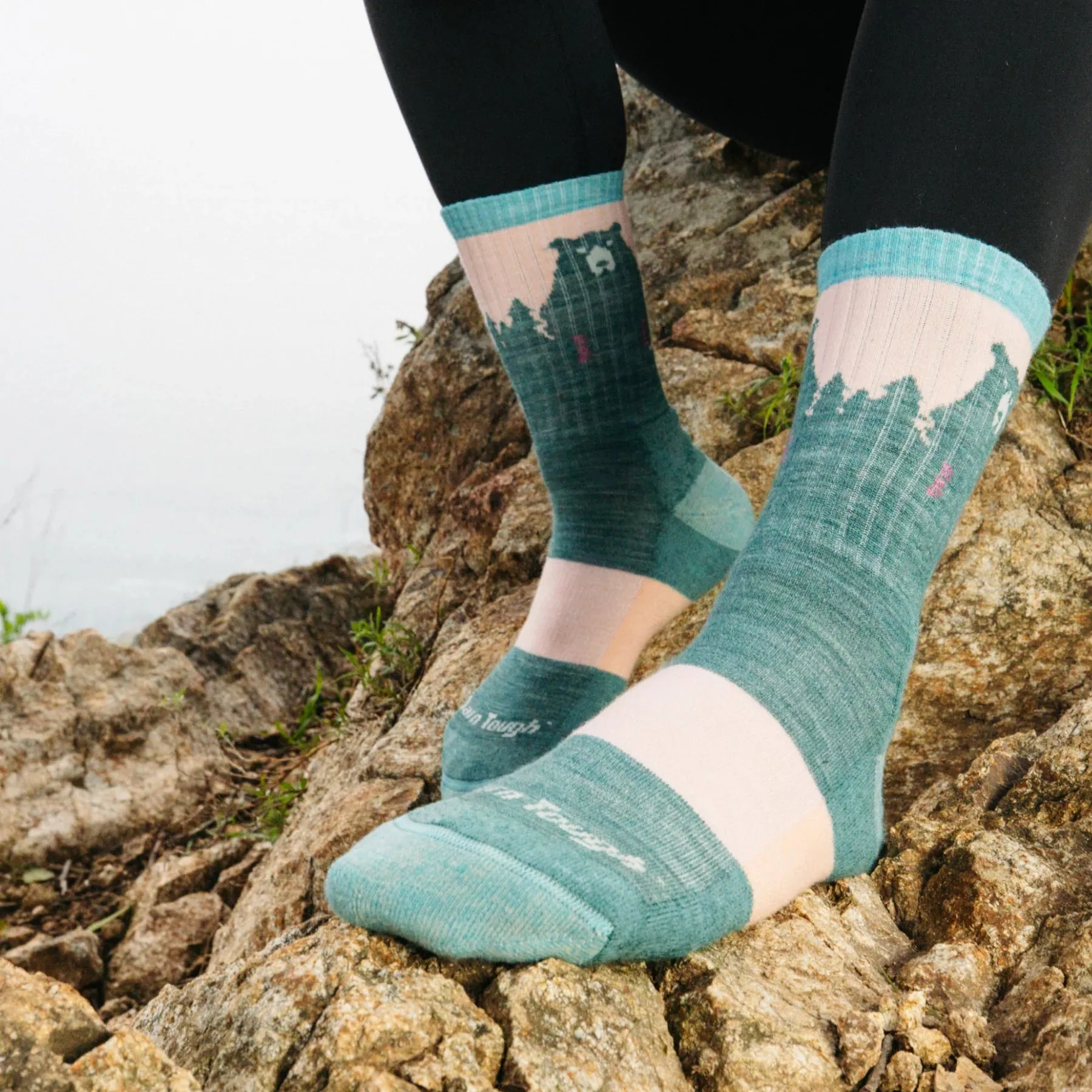 Darn Tough Womens Bear Town Micro Crew Lightweight Hiking Sock