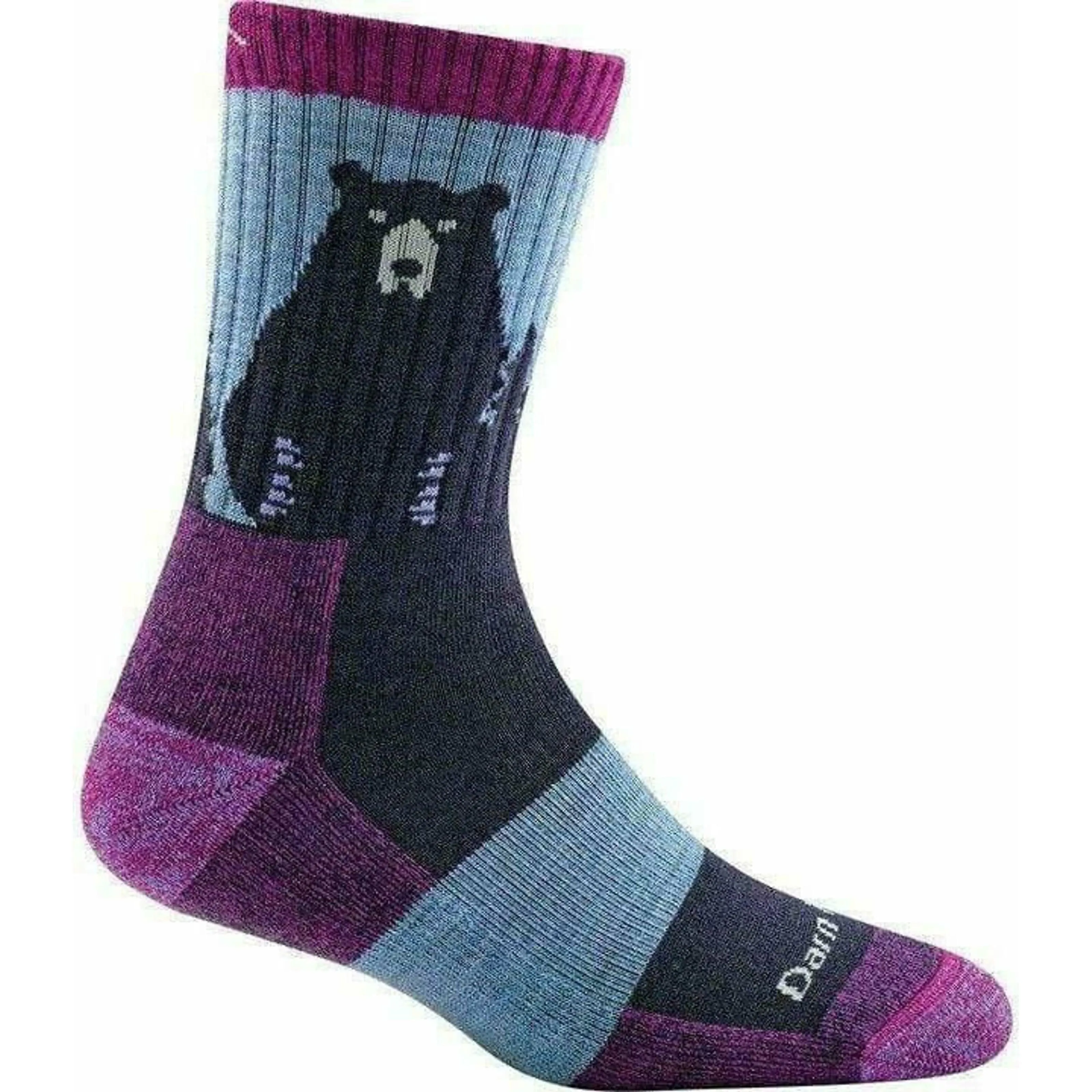 Darn Tough Womens Bear Town Micro Crew Lightweight Hiking Socks