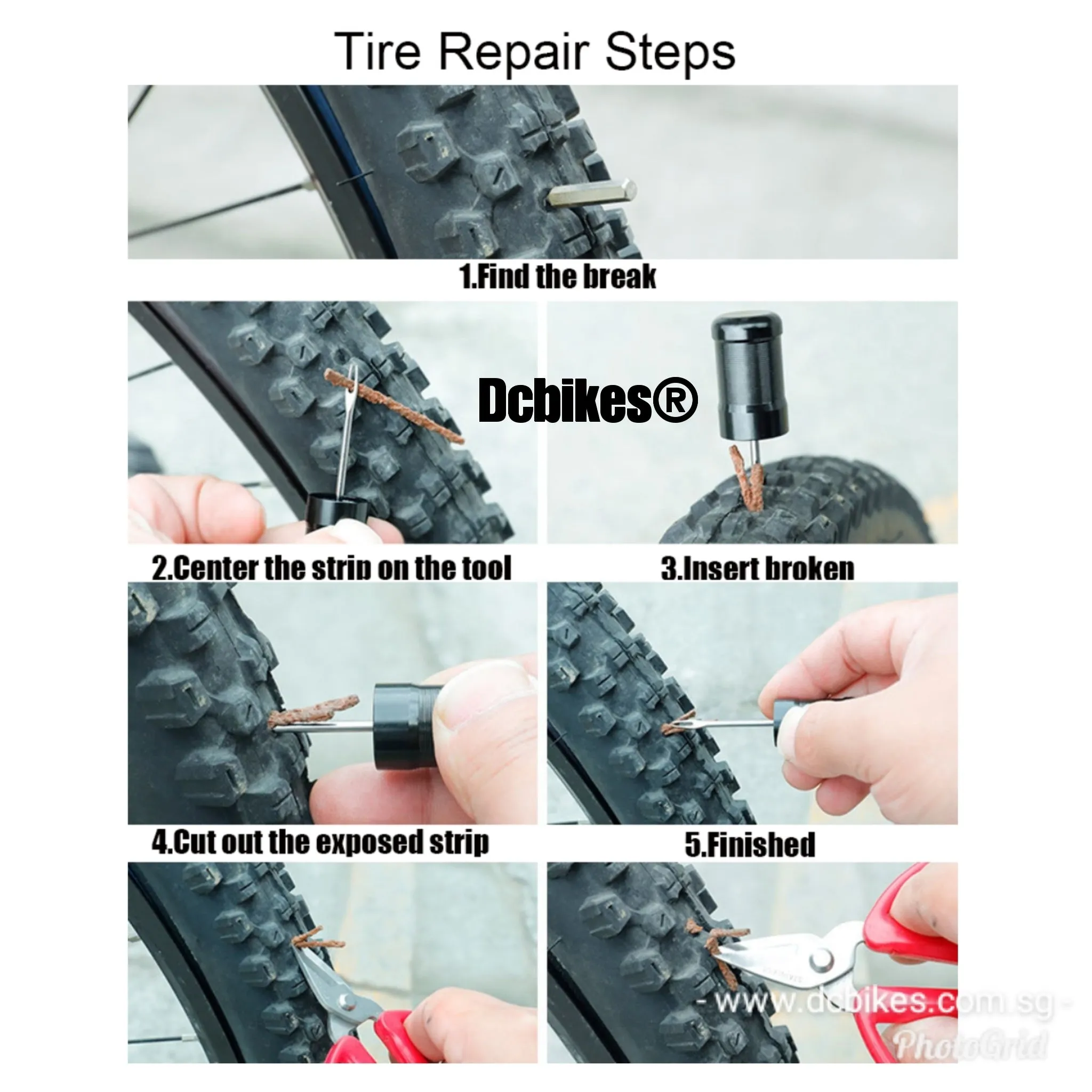 Emergency MTB Road Mini Tubeless Tyre Puncture Plug Repair Kit