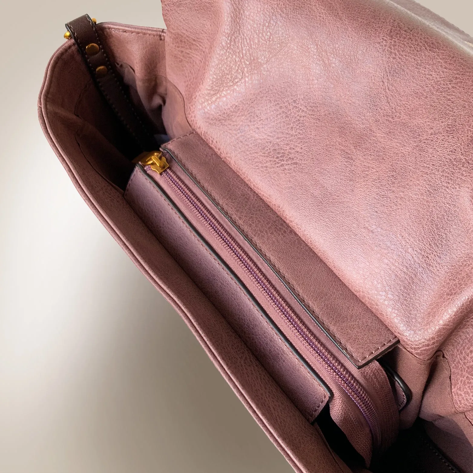 Envelope Fold Leather Backpack
