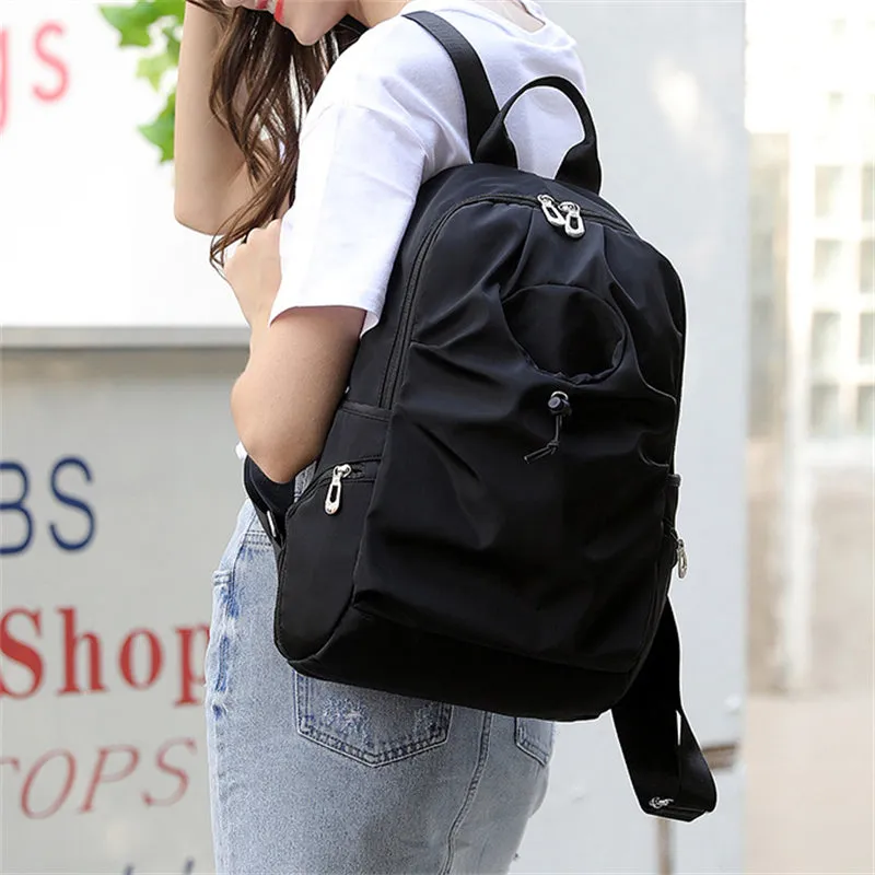 Fashion Students Travel Waterproof Lightweight Nylon Female Backpack