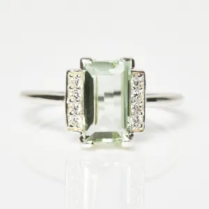 Georgia Green Amethyst & White Topaz Ring