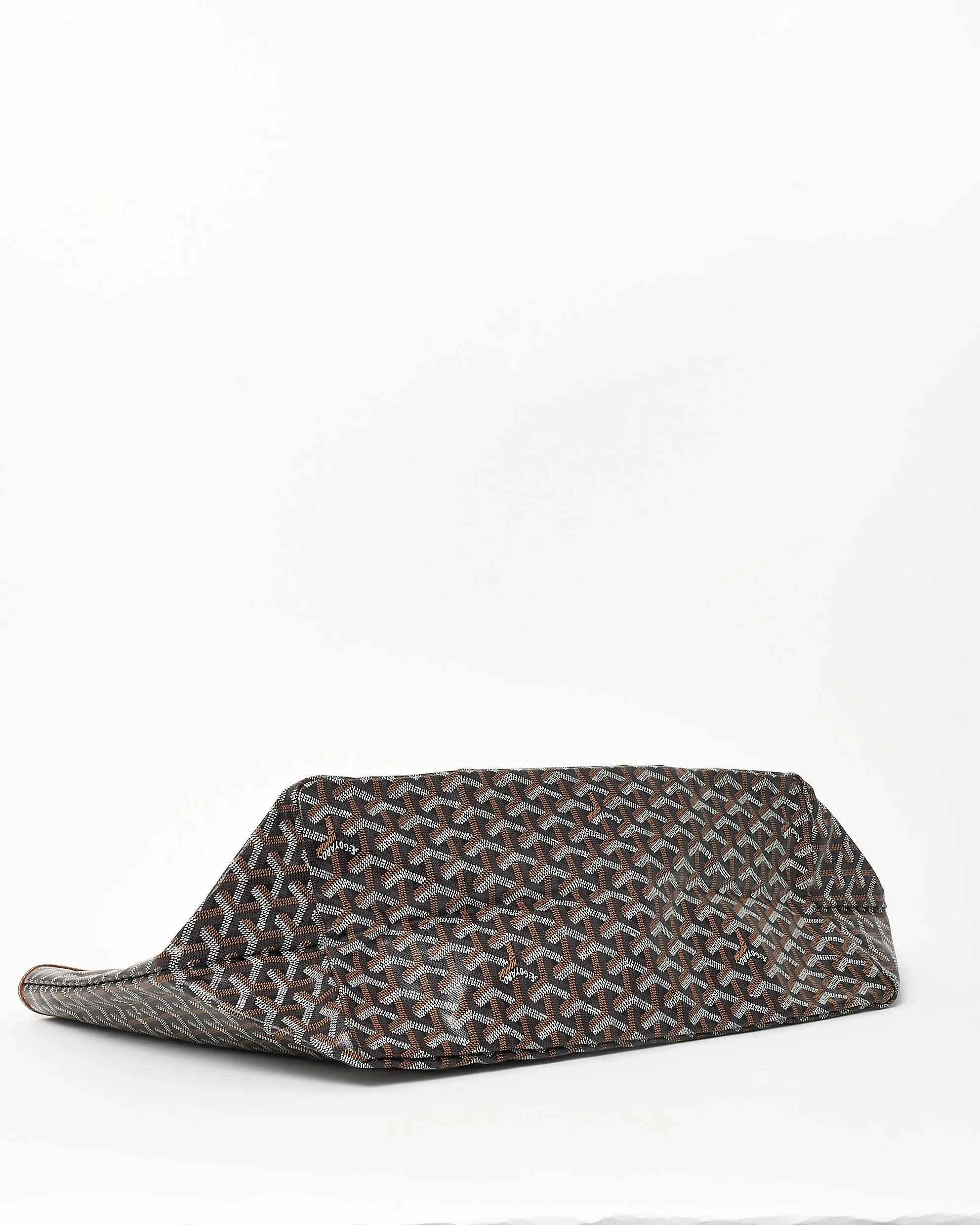 Goyard Black & Tan Monogram Canvas Saint Louis GM Tote W Pouch