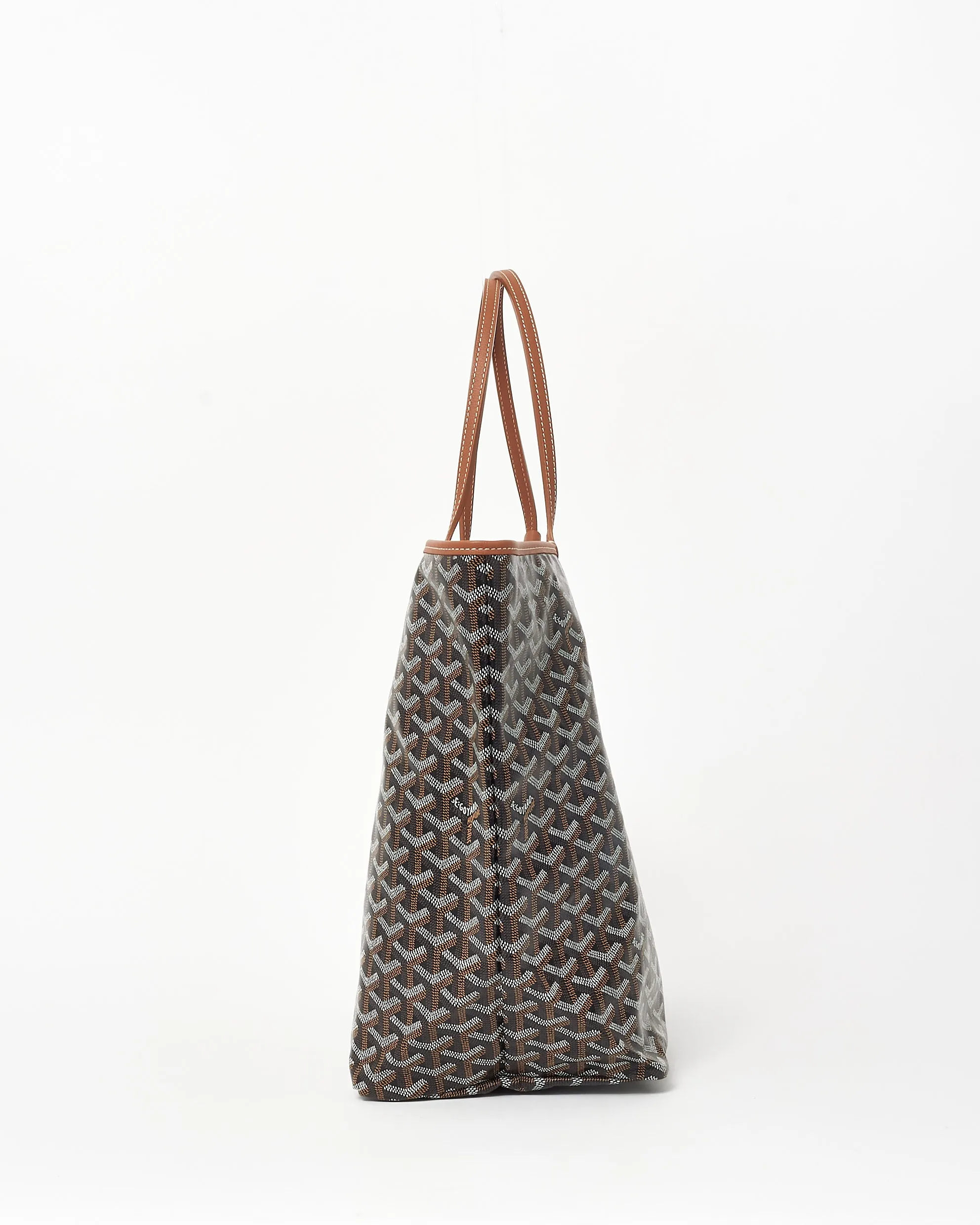 Goyard Black & Tan Monogram Canvas Saint Louis GM Tote W Pouch