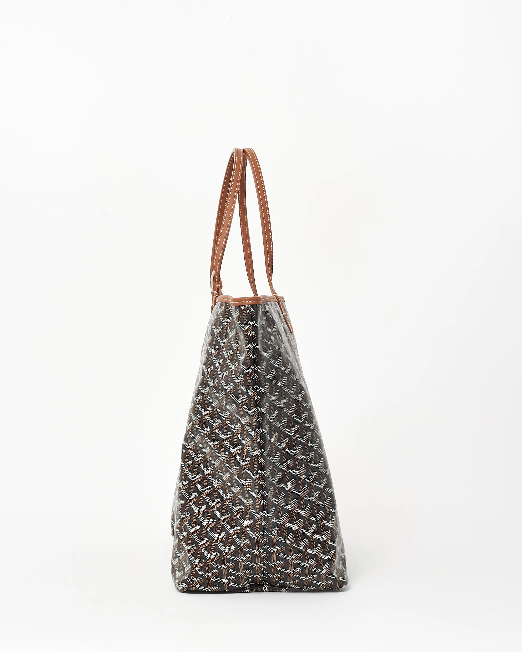 Goyard Black & Tan Monogram Canvas Saint Louis GM Tote W Pouch