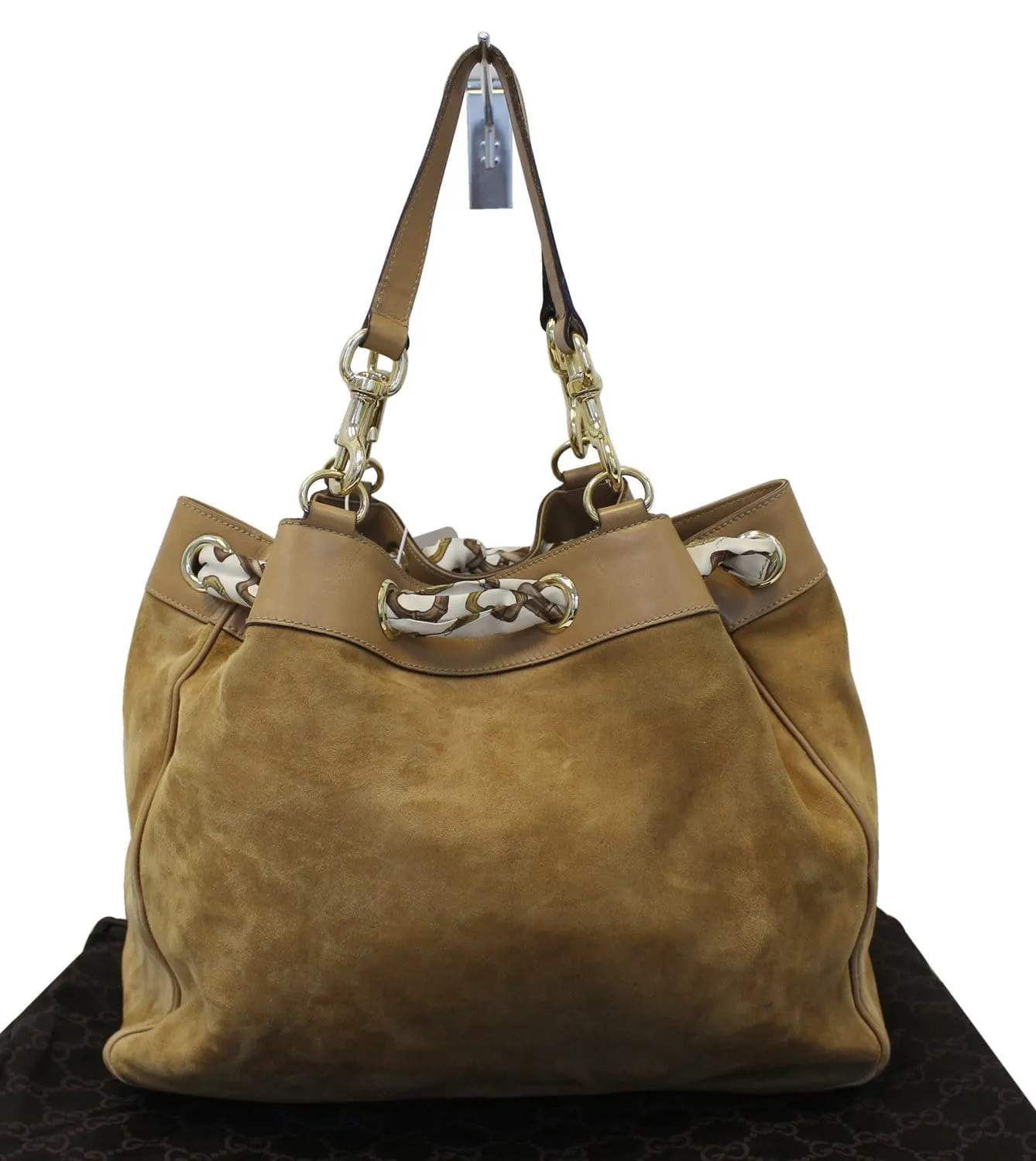 GUCCI Limited Edition White/Brown Embroidered Canvas Positano Bag - Final Call