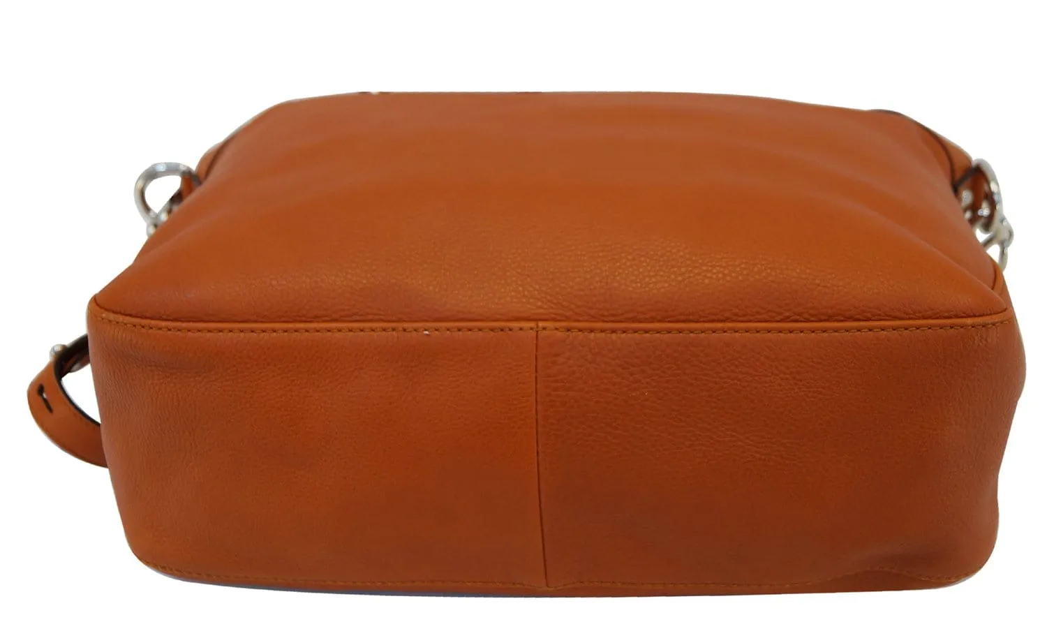 GUCCI Orange Pebbled Leather Icon Bit Large Hobo Bag
