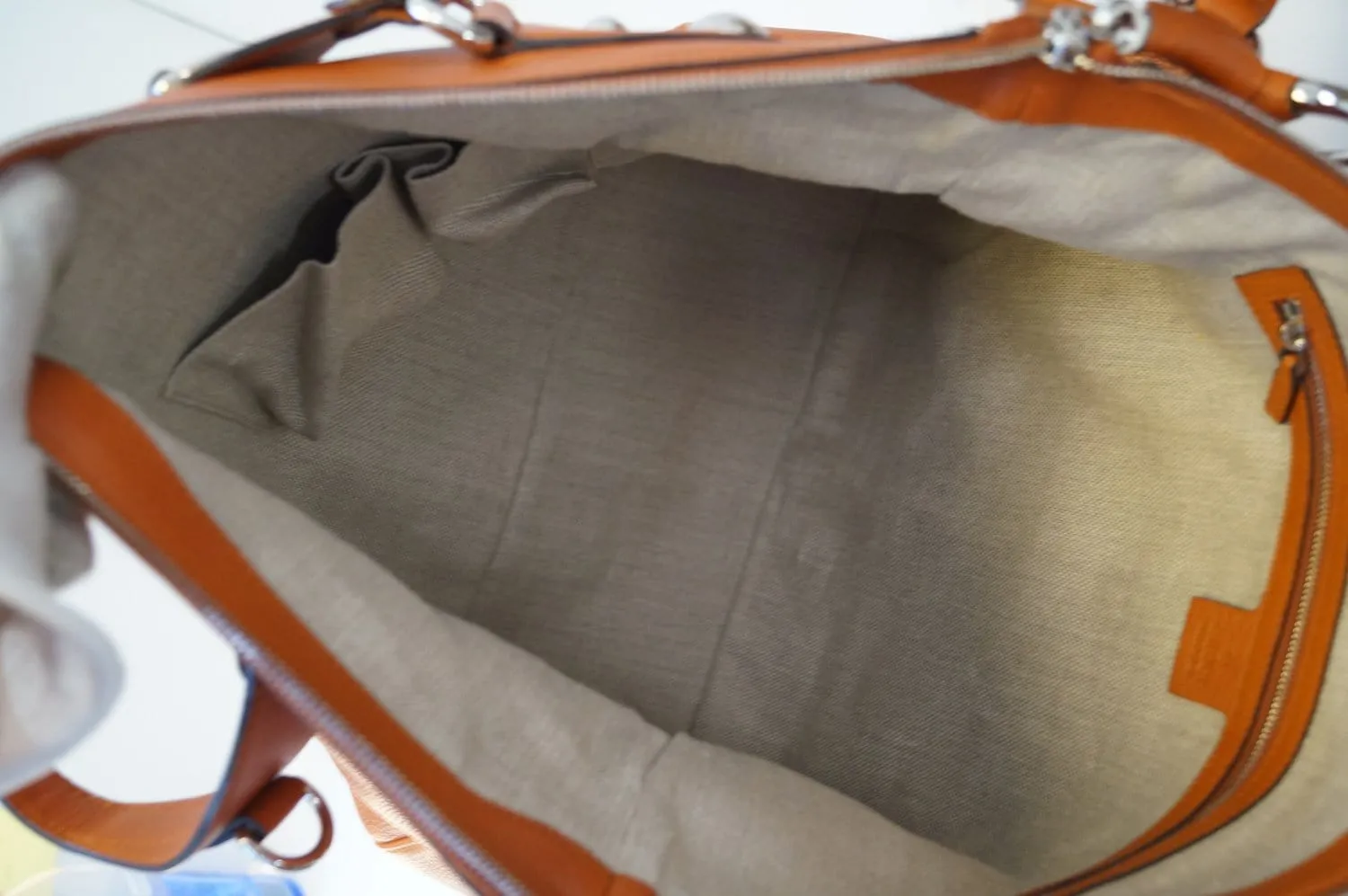 GUCCI Orange Pebbled Leather Icon Bit Large Hobo Bag