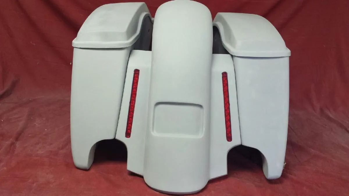 Harley Davidson 4.5" Extended Stretched Saddlebags With LED Light Fender With Lids - 2014 - 2018  Model Style Bags