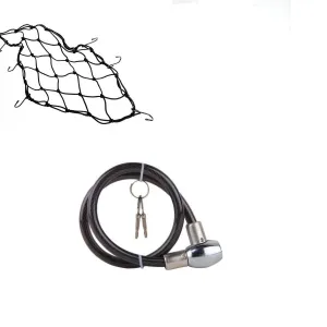 Helmet lock for bike with Bike Seat Net