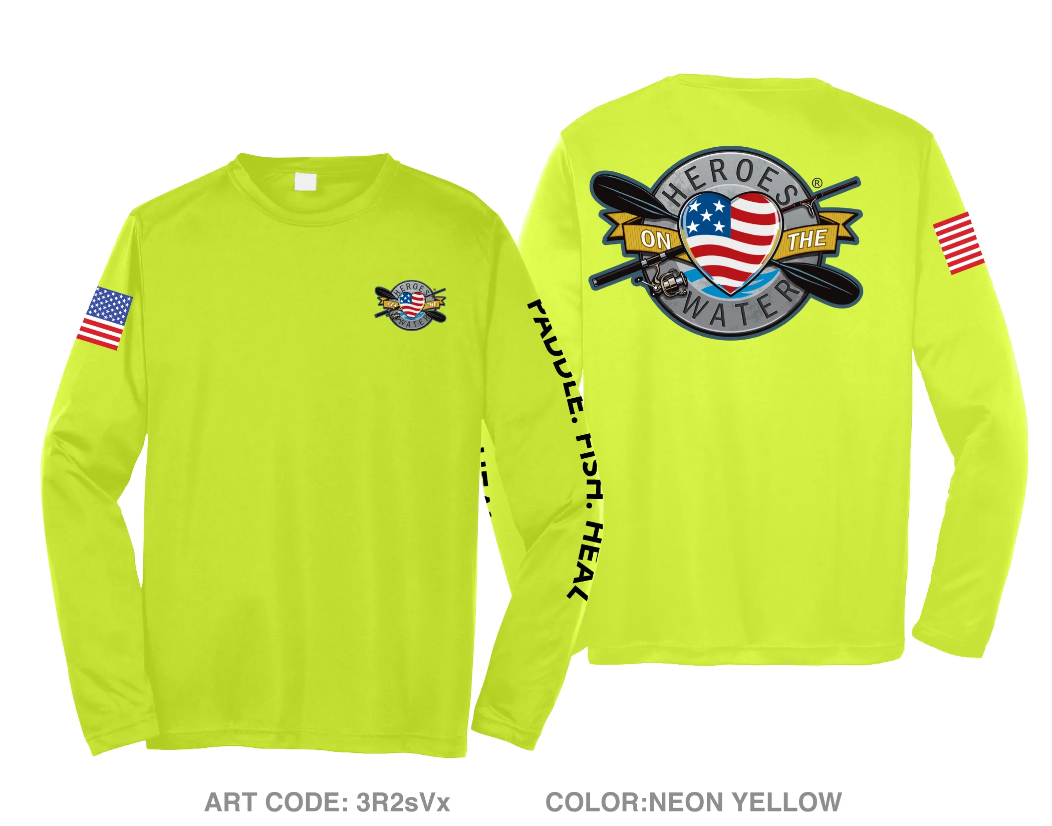 Heroes on the Water - Avila Beach Chapter Fundraising Collection Hi-Tech Performance Unisex LS Tee - 3R2sVx
