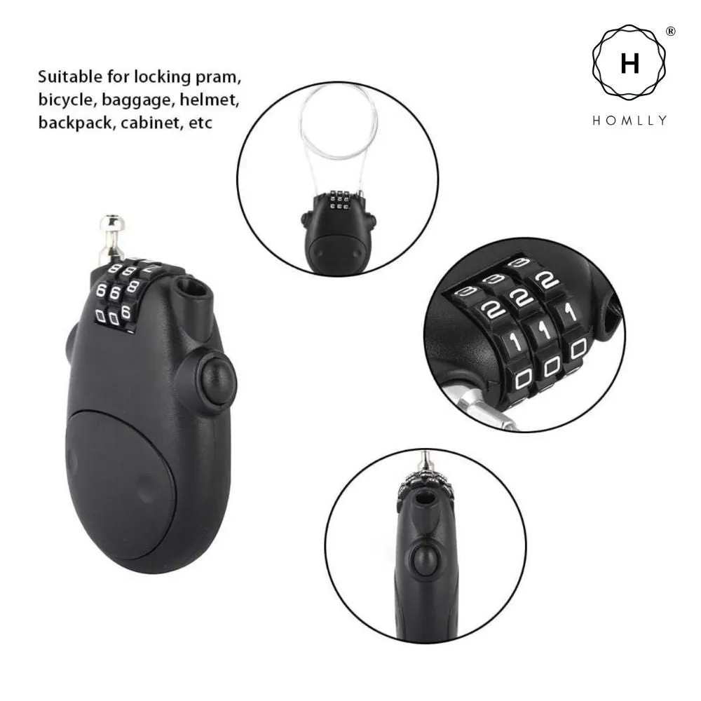 Homlly Digit Combination Travel Luggage Pad lock & Wall Mounted Key Storage Box