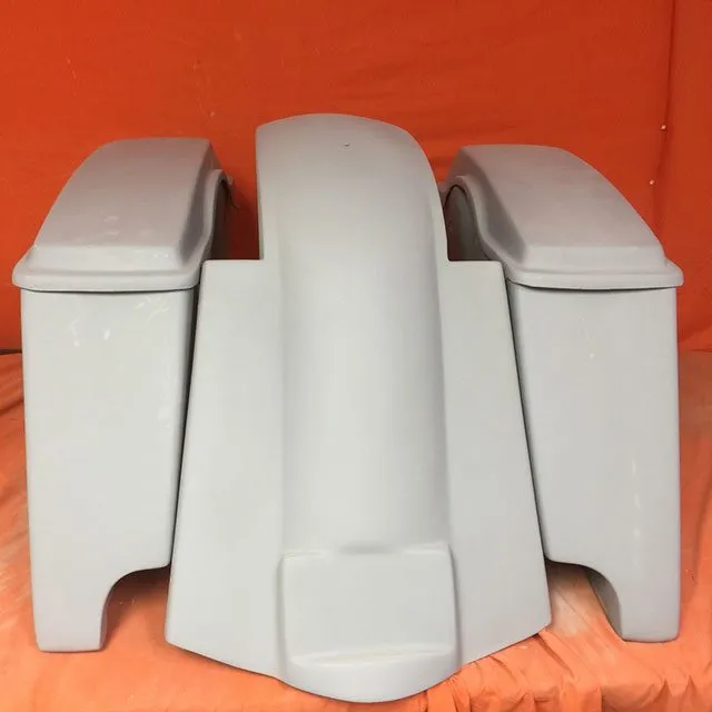 Honda Shadow Sabre 1100 4" Extended Saddlebags Bags   Rear Fender Dual Cut Out   Lids
